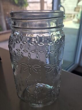 Est 1946 Syndicate Vintage Mason Jar/vase Please Note Small Hole In Picture #3